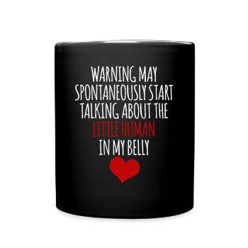 Grossesse Bébé Mère Cœur Enceinte - Mug uni - noir - Devant