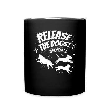 Flyball Canine Sport Agility Parcour Dog - Tasse einfarbig - Schwarz - Vorne