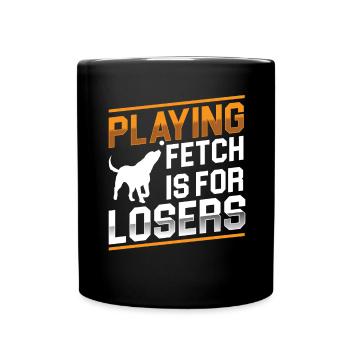 Flyball Canine Sport Agility Parcour Dog - Tasse einfarbig - Schwarz - Vorne