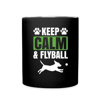 Flyball Canine Sport Agility Parcour Dog - Tasse einfarbig - Schwarz - Vorne
