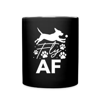 Flyball Canine Sport Agility Parcour Dog - Tasse einfarbig - Schwarz - Vorne