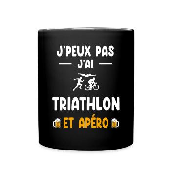 triathlete I can't I have triathlon aperitif - Full Colour Mug - black - Front