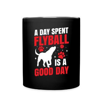 Flyball Canine Sport Agility Parcour Dog - Tasse einfarbig - Schwarz - Vorne
