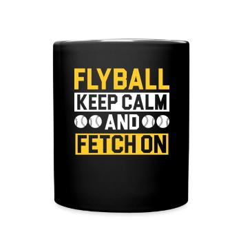 Flyball Canine Sport Agility Parcour Dog - Tasse einfarbig - Schwarz - Vorne