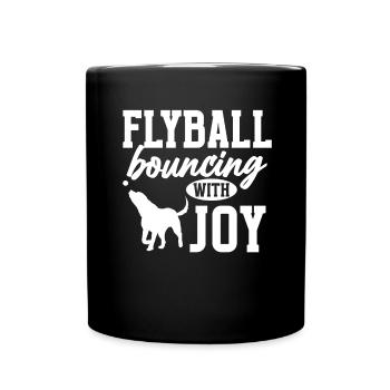 Flyball Canine Sport Agility Parcour Dog - Tasse einfarbig - Schwarz - Vorne