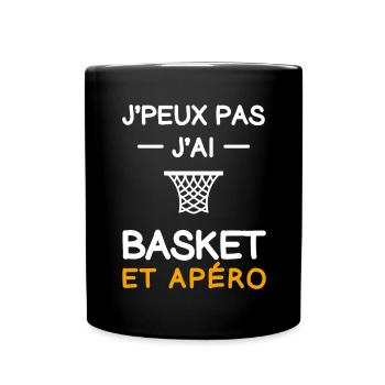 I can't I have basketball aperitif basketball player - Full Colour Mug - black - Front