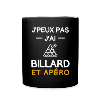 I can't I have billiards balls aperitif billiards player - Full Colour Mug - black - Front