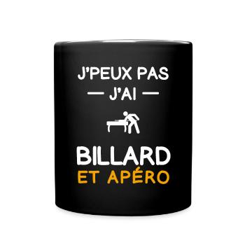 I can't I have billard apéro billard billard - Tasse einfarbig - Schwarz - Vorne