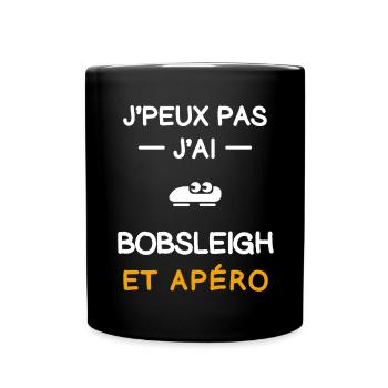 je peux pas j'ai bobsleigh apéro bobsleigher - Mug uni - noir - Devant