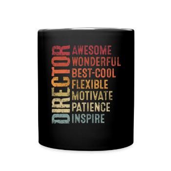 Réalisateur Génial Merveilleux Meilleur Cool Rétro Drôle - Mug uni - noir - Devant