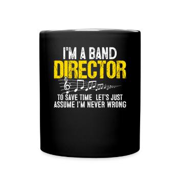 Je suis un directeur de groupe pour gagner du temps Répétitions amusantes - Mug uni - noir - Devant