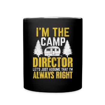 I'm The Camp Director Funny Director Camping - Full Colour Mug - black - Front
