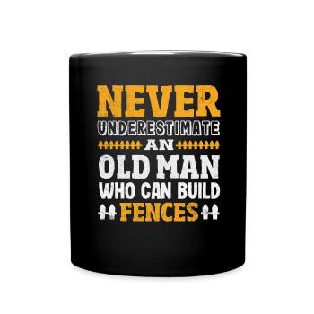 Funny Fence Builder Fence Installer - Full Colour Mug - black - Front