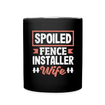 Funny Fence Builder Fence Installer - Full Colour Mug - black - Front