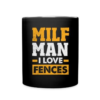 Funny Fence Builder Fence Installer - Full Colour Mug - black - Front