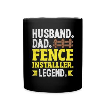 Funny Fence Builder Fence Installer - Full Colour Mug - black - Front