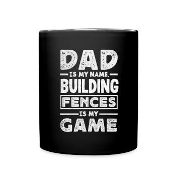 Funny Fence Builder Fence Installer - Full Colour Mug - black - Front