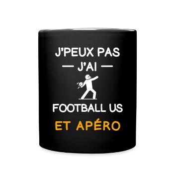 I can't American football aperitif footballer - Full Colour Mug - black - Front