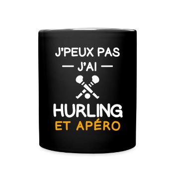 I can't I Hurling Aperitif Trommler - Tasse einfarbig - Schwarz - Vorne
