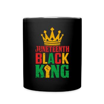 Juneteenth Black King Drôle Histoire Noire Africain - Mug uni - noir - Devant