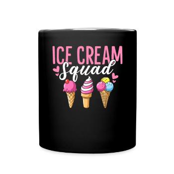 Ice Cream Squad Sommer Snacks Lustiges Eis - Tasse einfarbig - Schwarz - Vorne