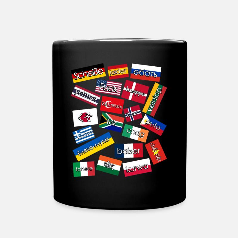 Grumpy Curse Words - Full Colour Mug - black