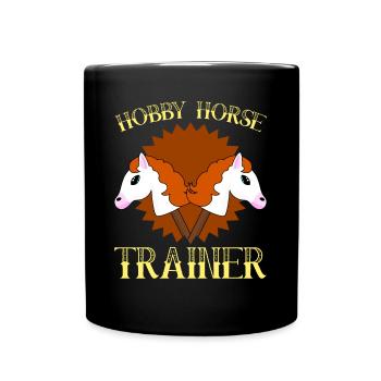 Hobbyhorse Riding Hobby Horse - Full Colour Mug - black - Front