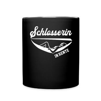 Schlosserin Rente Rentnerin Schlosserei Ruhestand - Tasse einfarbig - Schwarz - Vorne