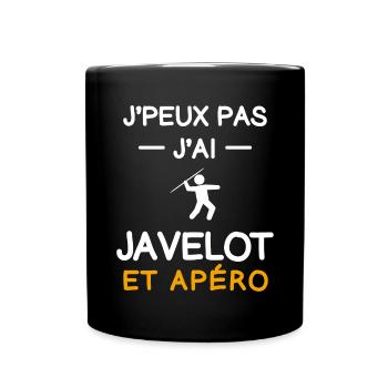 I can't I have Speerwurf Aperitif Athlet - Tasse einfarbig - Schwarz - Vorne