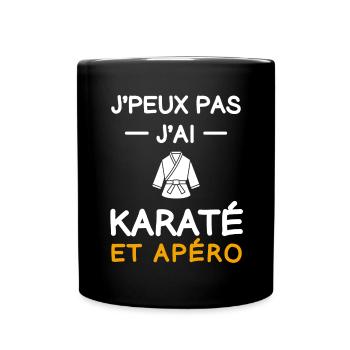 I can't I Karate Aperitif Karateka - Tasse einfarbig - Schwarz - Vorne