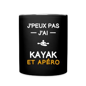 I can't I kayak aperitif kayaker - Tasse einfarbig - Schwarz - Vorne