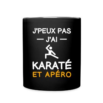 I can't I Karate Aperitif Karateka - Tasse einfarbig - Schwarz - Vorne