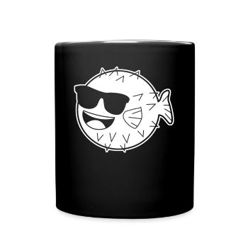 Puffer Fish Sunglasses Pufferfish - Tasse einfarbig - Schwarz - Vorne