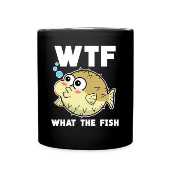 Puffer Fish Joke with Pufferfish - Tasse einfarbig - Schwarz - Vorne