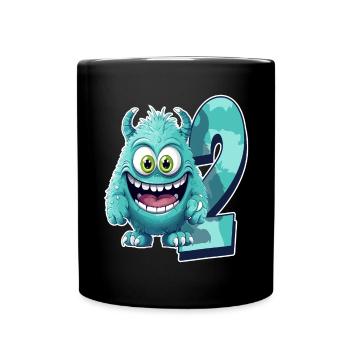 Monster design for children – two years - Full Colour Mug - black - Front