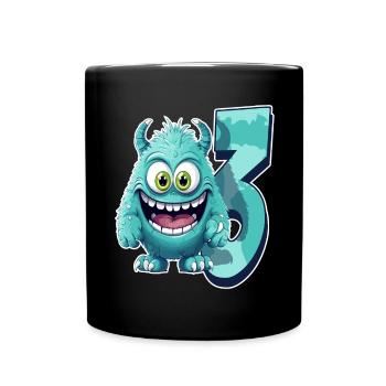 Design de monstre pour les enfants – 3 ans - Mug uni - noir - Devant