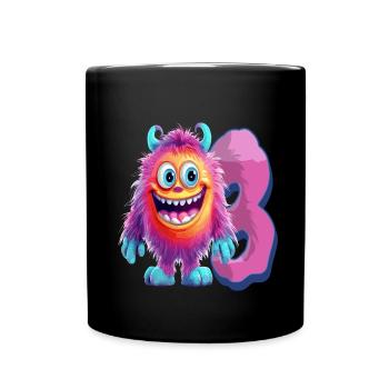 Design de monstre pour les enfants – 3 ans - Mug uni - noir - Devant