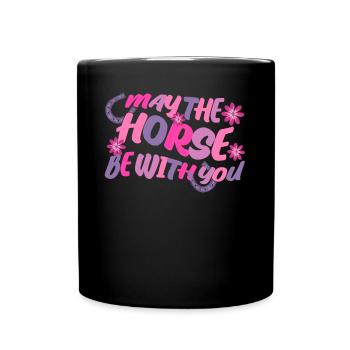 Horse Horses Riding Haflinger Stallion - Full Colour Mug - black - Front