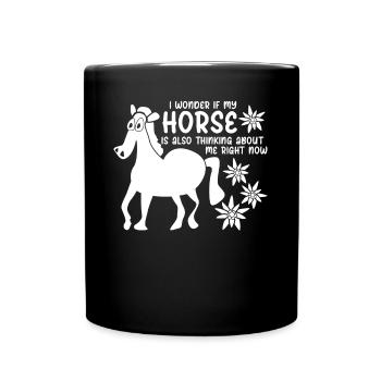 Haflinger Horses Iclander Horse Riding - Full Colour Mug - black - Front