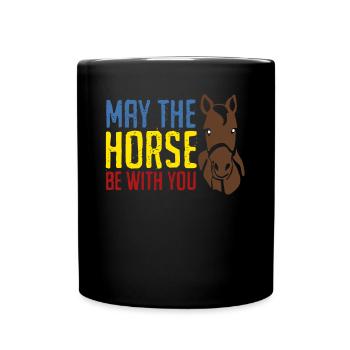 Horse Horses Riding Haflinger - Full Colour Mug - black - Front