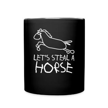 Horse Riding Haflinger Horses Iclander - Full Colour Mug - black - Front