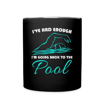 Swimming Pool Triathlon Swimmer - Full Colour Mug - black - Front