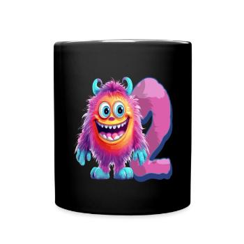 Conception de monstres pour enfants - Deux ans - 2. - Mug uni - noir - Devant