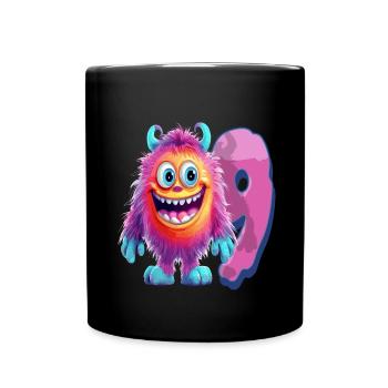 Monster Design pour les enfants – Neuf ans - Mug uni - noir - Devant