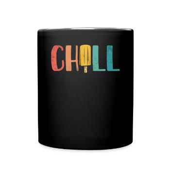 Chill Funny Frozen Dessert Retro Popsicles Summer - Full Colour Mug - black - Front