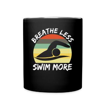Piscine Triathlon Retro Swimmer - Mug uni - noir - Devant