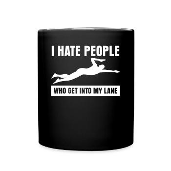 Triathlon Nageur Natation - Mug uni - noir - Devant