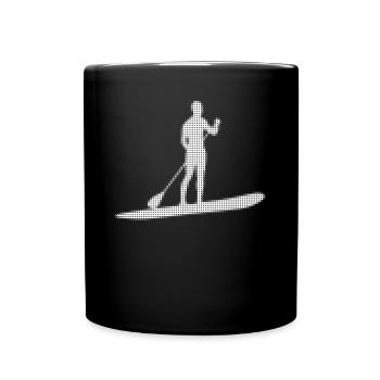 SUP-Board Stand up Paddling Boards - Tasse einfarbig - Schwarz - Vorne