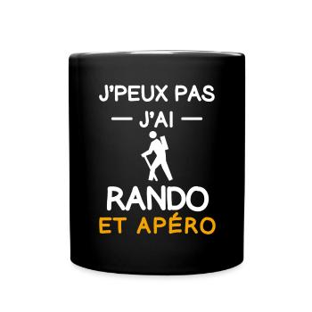 Ich kann nicht ich gewandert Aperitif Hockeyspieler - Tasse einfarbig - Schwarz - Vorne