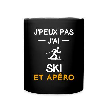 I can't I have ski aperitif skier - Full Colour Mug - black - Front